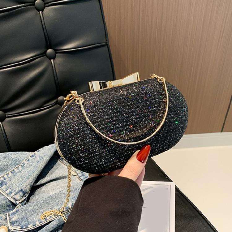 PU Leather Glittering Evening Bag Wedding Crossbody Handbag Purse for Parties