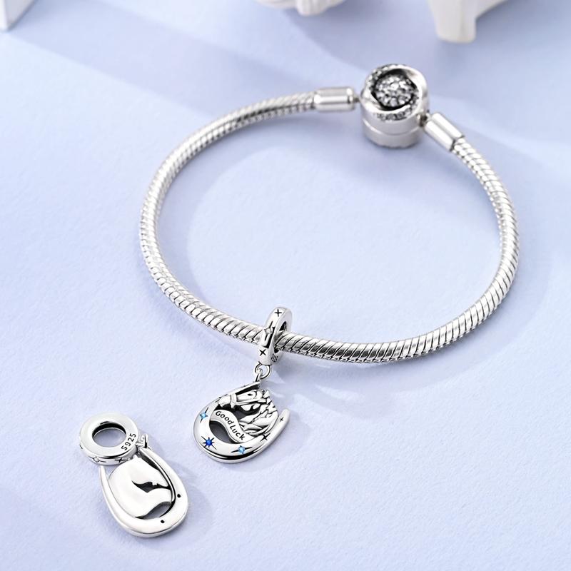 Copper Good Lucky Horseshoe U Pendants Charms Fits Genuine Charms Bracelet Women DoItYourself Jewellery Gifts