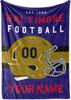 Throw Blanket For Football Fans Ships Next Day Made In Usa -Custom Fleece Name Ideal Youth Footb  Custom Blankets