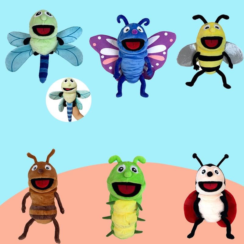 Cute And Soft Butterfly Plush Toy For Children Wholesale Insect Animal Hand Puppet Doll