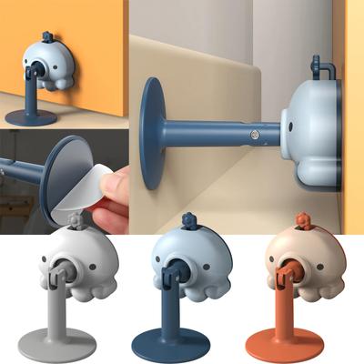 Door Stopper Door Block Windproof Fixed Buckle Creative Anti-Collision Door Suction Door Opener Wedge