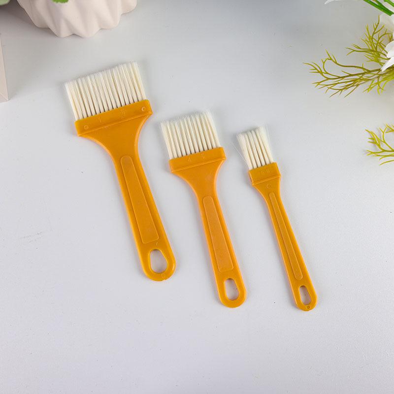 3-Pack Durable Non-Shedding Hair, BBQ, and Oil Brushes In Silver, with Independent Packaging for Baking.