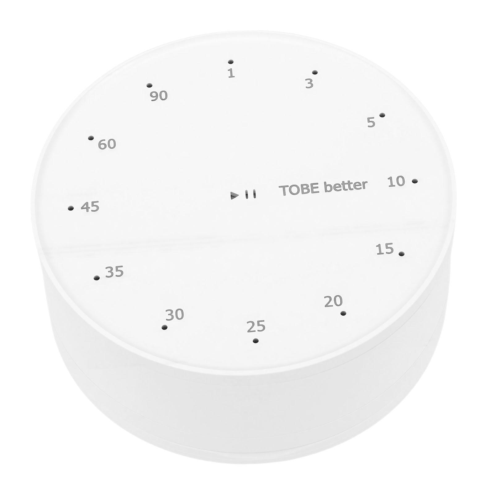 Countdown Timer Rotating Timer with Magnetic Base Stand for Kitchen Study Exercise White