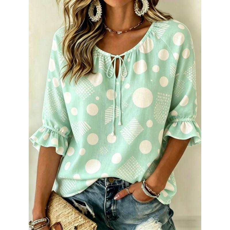 Fresh Literary Style Women's Minimalist Half Sleeve Shirt, Loose Comfortable Breathable Texture Casual Top