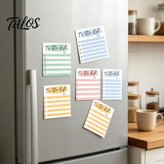 Portable Memo Stickers Striped Planning Sticky Notepads, Task Pads, Removable Colorful Index Tabs Self-Adhesive Note Paper for Daily To-Do Lists