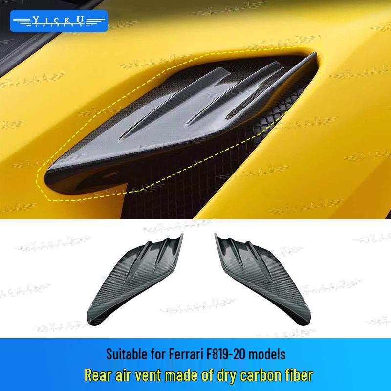 Ferrari F8 PK Style Carbon Fiber Rear Wing Body Kit