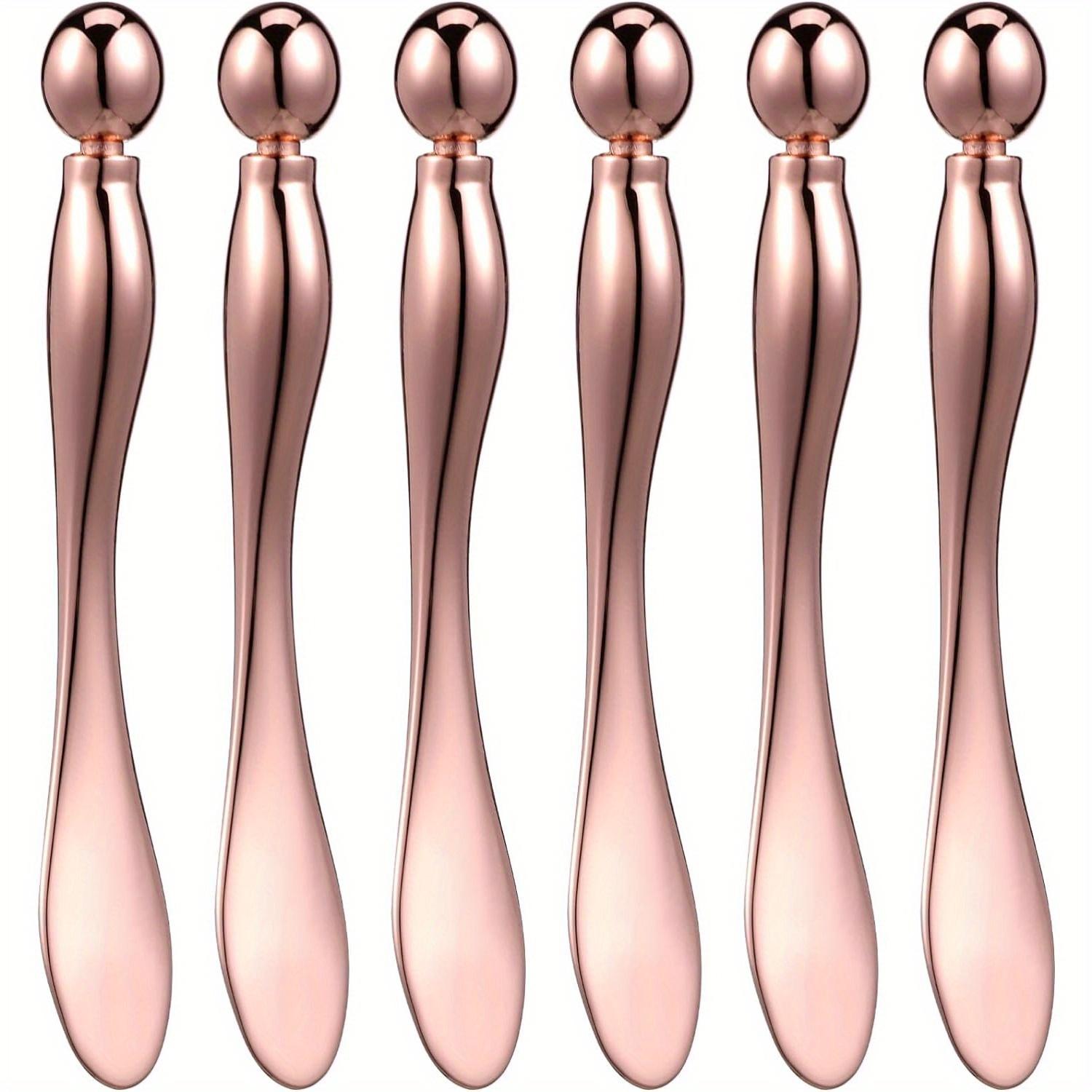 

6 Pcs Metal Eye Cream Applicator Eye Roller Massage Tool Wand Facial Massager for Reducing Eye Face Puffiness Skin Care Tools