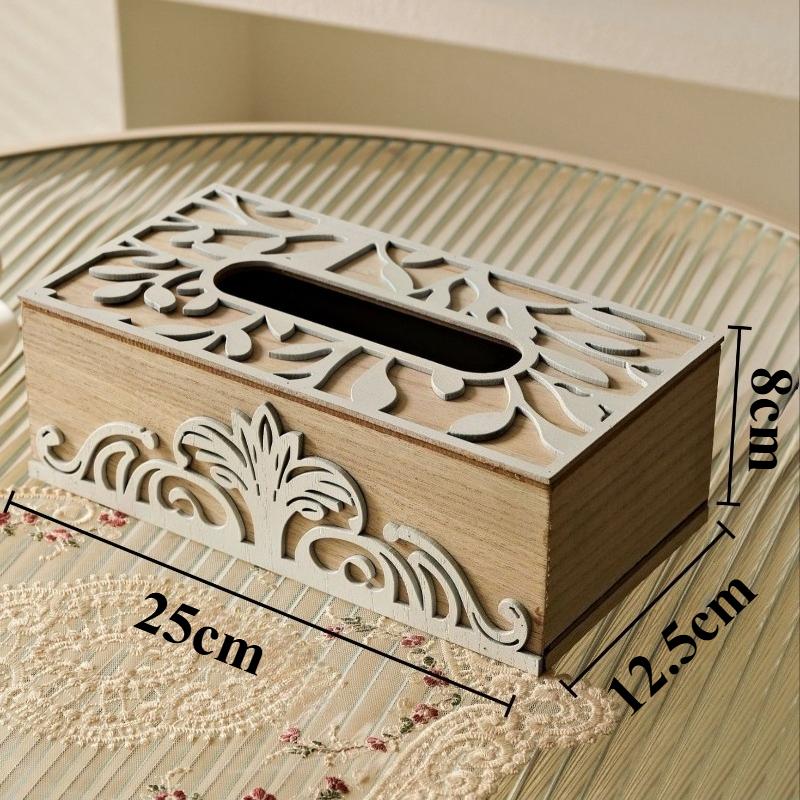 Retro Tissue Boxes Wooden Creative Tissue Box Holders Rectangular Tissue Cases for Bedrooms Napkin Holder for Dining Rooms