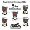 Royal Enfield Scram 411 Oil Filter with Seal Pack of 5