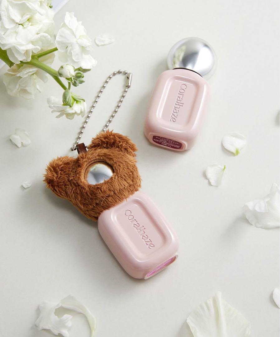 

[Б/У] Брелок-кепка с мишкой цвета коралловый туман Бонус Тинт 201 Фея