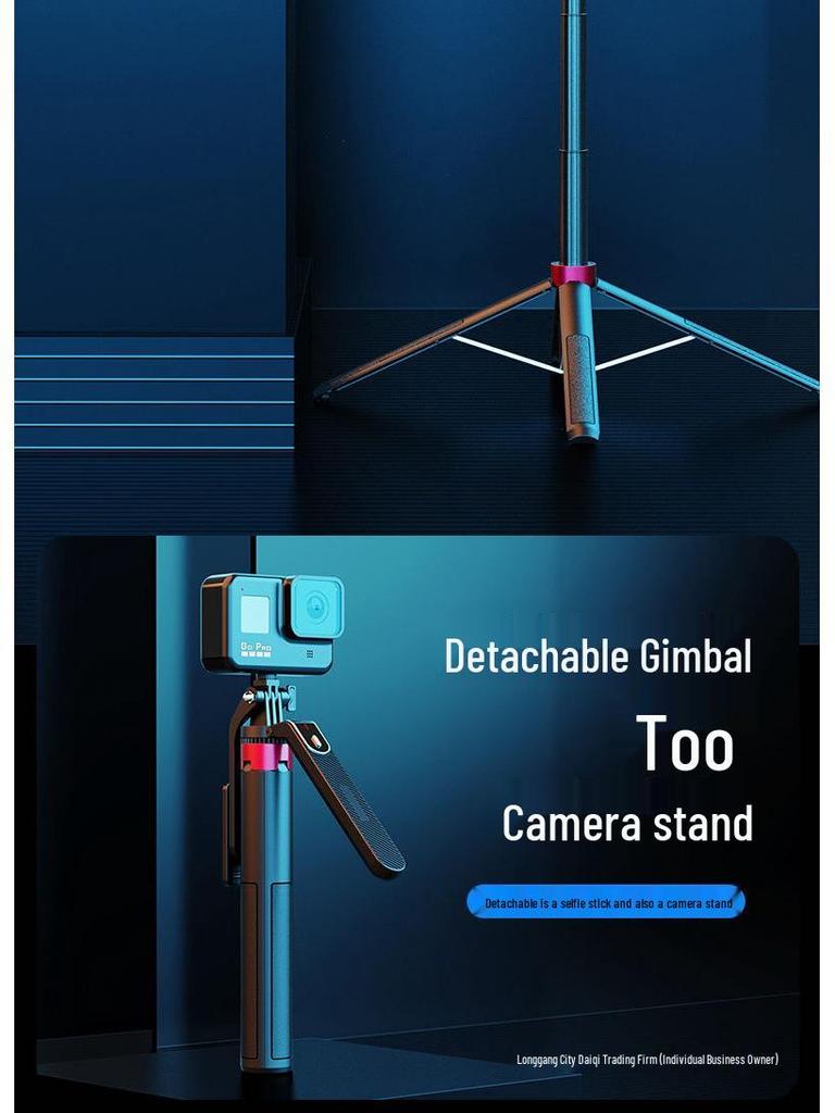 2025 Bluetooth Windproof Selfie Stick: 1.8m Folding, Rotating Mobile Holder with 360° Floor Stand