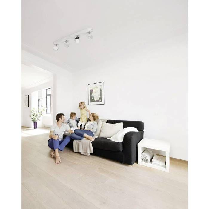 Luminaire spot LED - Philips - Star - 4 spots orientables - Aluminium - Blanc
