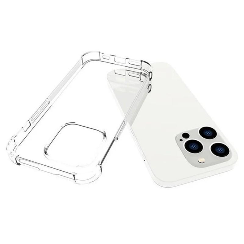 For iPhone 14 Pro Back Cover WANLONFENG TM Series 2.0mm Clear TPU Phone Case (Big Lens Hole)