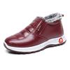 Winter New Couple Leather Cotton Shoes Piled Thickened Waterproof Dad Cotton Boots Mom Shoes Men's and Women's Snow Boots