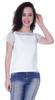 Moomaya Lace Sleeve Tops For Women Plain Boat Neck Tee Shirt