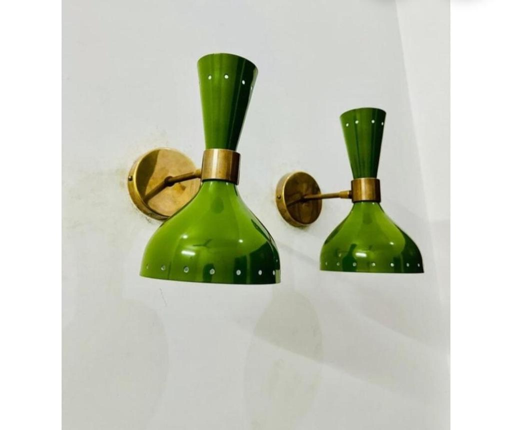 Mid Century Modern Diabolo Wall Sconce Pair of Wall Lights Adjustable Retro Cone Wall Lamp Double Side Handmade Light Home Decor Gift