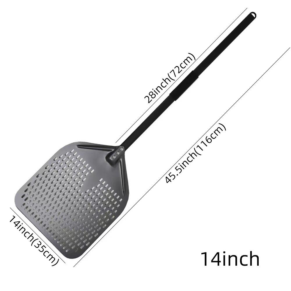

14 Inch Pizza Perforated Shovel Paddle Short Handle for Oven Turning Peel Kitchen Tools Nonstick Pizza Baking
