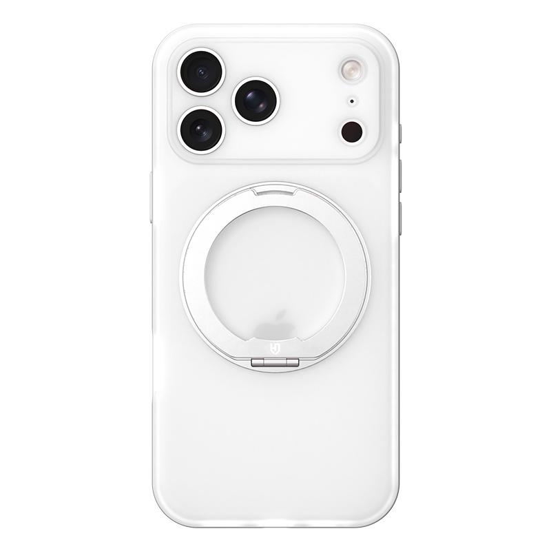 Full-coverage Clear Magnetic Phone Case for iPhone 17 15 16 Pro Max for MagSafe with 360° Rotating Stand Lens Protector Cover