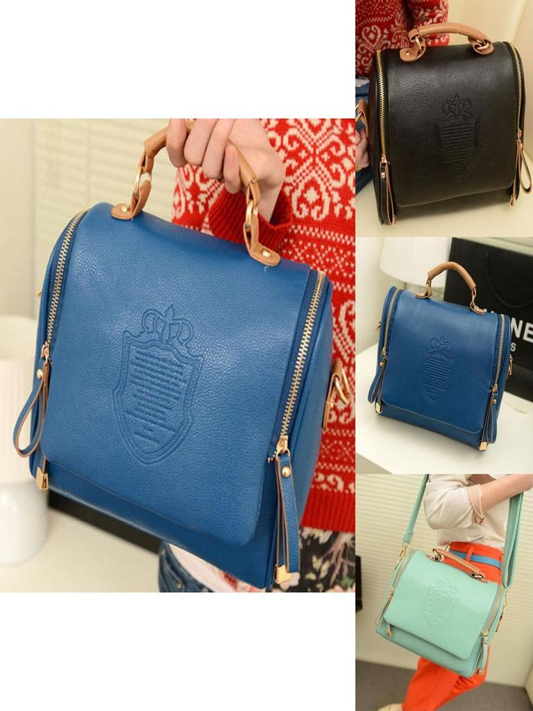 Chic And Timeless Women Leather Shoulder Crossbody Bag Handbag With Zipper Closure