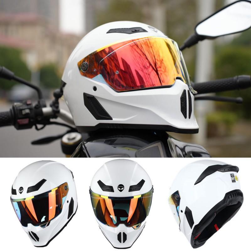Retro Full Helmet Motorcycle Tail Wing Ventilation Bluetooth Position Four Seasons To Keep Warm