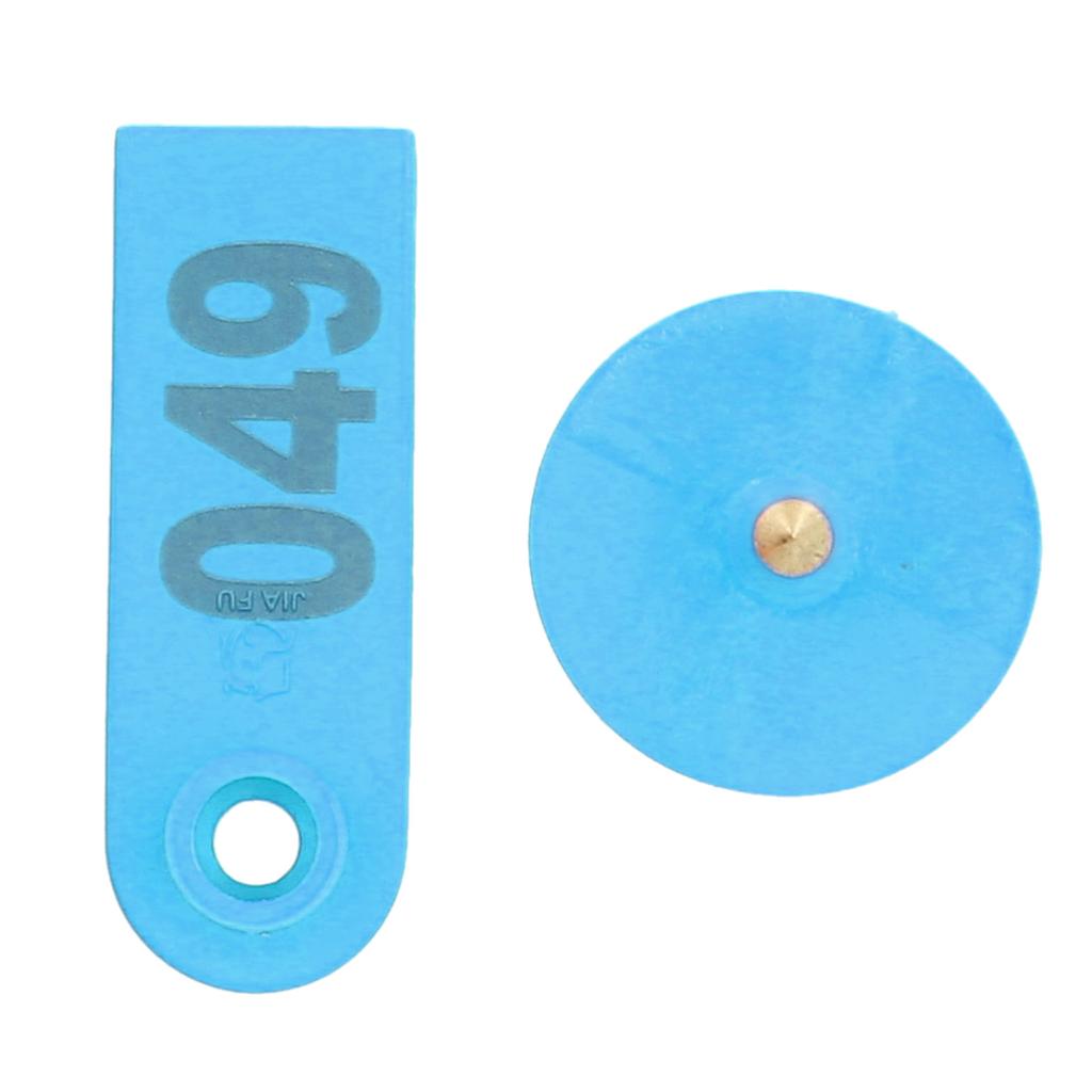 Numbered Ear Tag Marks Labels for Sheep Goats Farm Animal Livestock Feeding SuppliesBlue