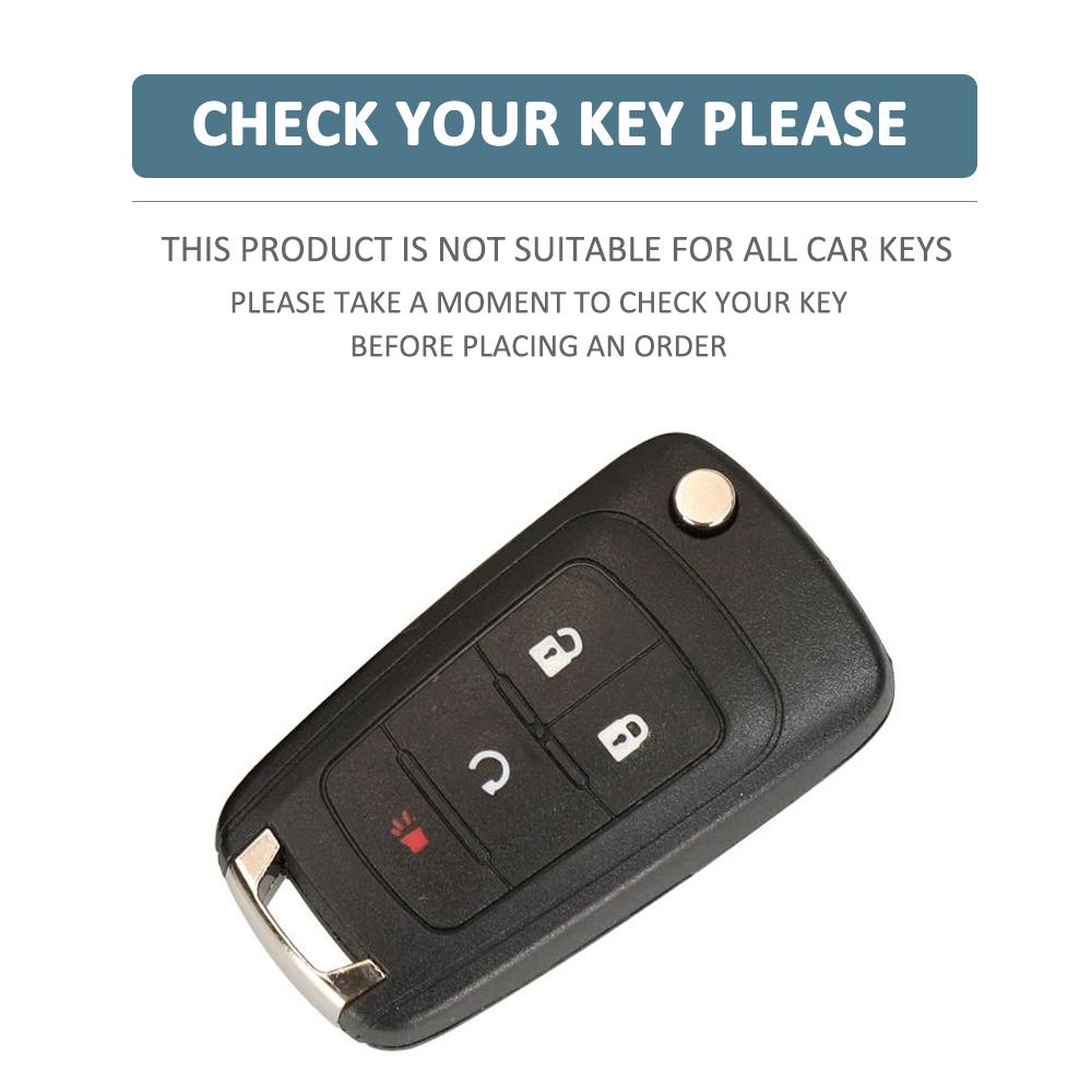 4 Tasten Klappschlüsselhülle Silikonabdeckung Schale für Chevrolet Camaro Cruze Equinox Malibu Sonic Spark Volt Schlüsselanhänger Zubehör