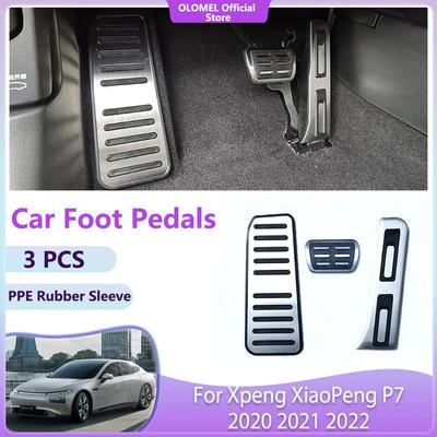 Car Foot Pedals For Xpeng XiaoPeng P7 2020 2024 2024 Accelerator Non-slip Fuel Brake No Drilling Alloy Covers Parts Accessories