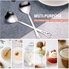 Patelai 12 Pieces Heart Shaped Spoon Stainless Steel Tea Flatware Set, 5.7 Inch Coffee Sugar Spoon Ice Cream Cake Dessert Stirring for Home,