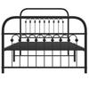 Metal Bed Frame with Headboard and Footboard Black 100 X 190 Cm