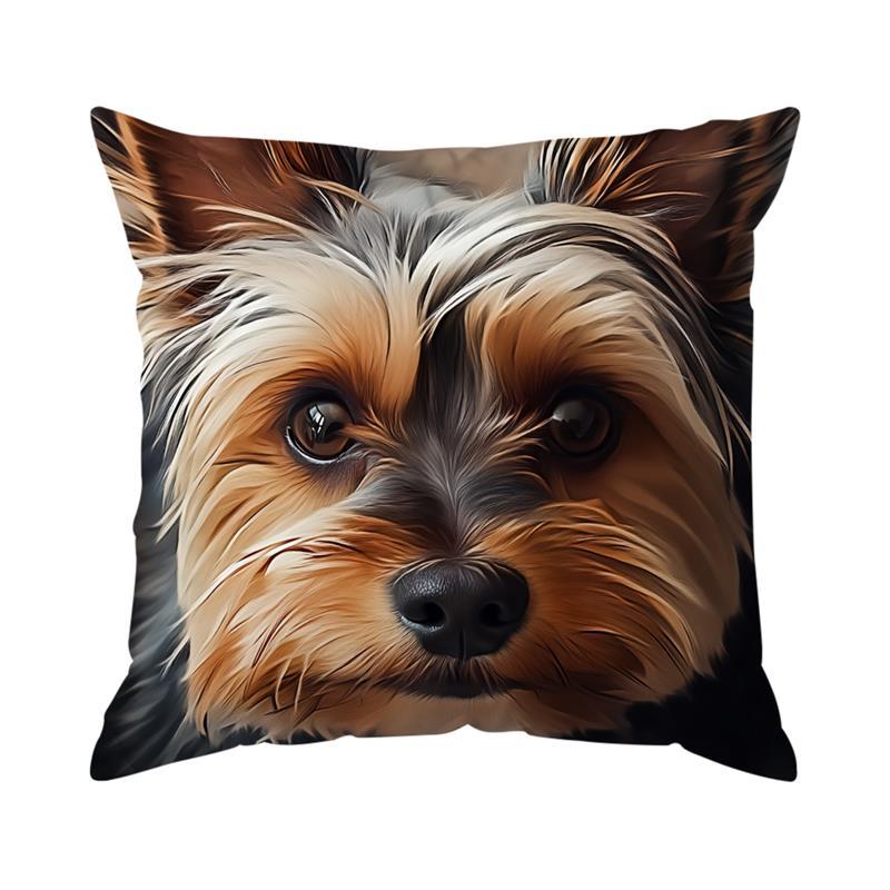 

Декор для дома Милые мордочки йоркширского терьера Дизайн узора наволочки Чехол для подушки Подходит для дивана, спальни, автомобиля Наволочка 20x20Inch