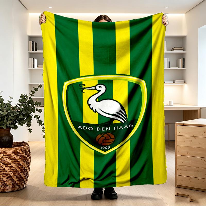 ADO Den Haag Print Blanket - Soft & Comfortable, for Bedroom, Travel, Sofa, Home Decoration - Birthday Christmas Gift for Friend