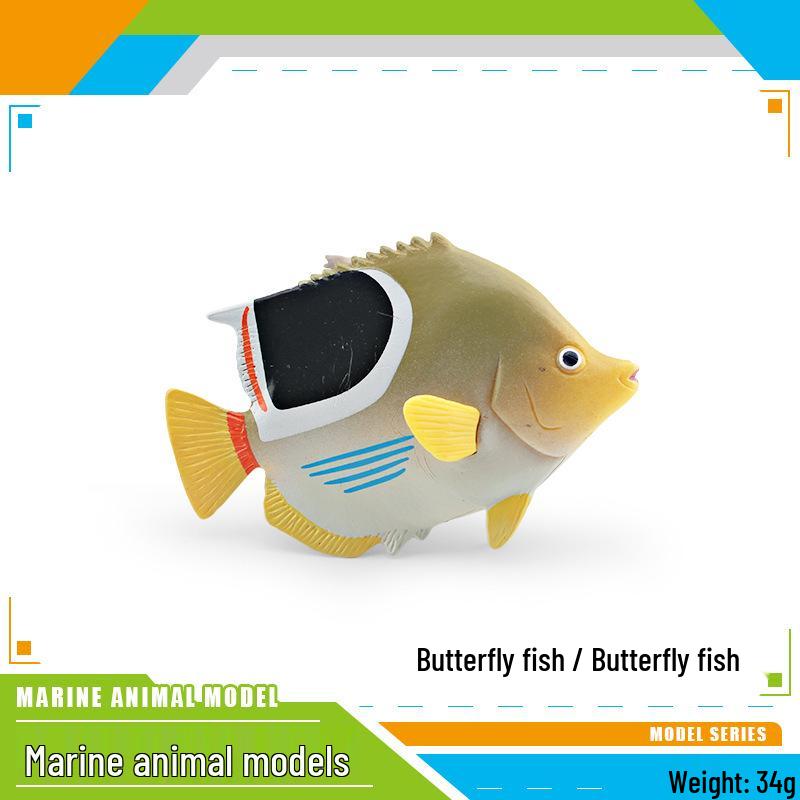 Marine Animal Models: Butterflyfish, Lionfish, Narwhal, Yellowfin Tuna, Saury Ornaments
