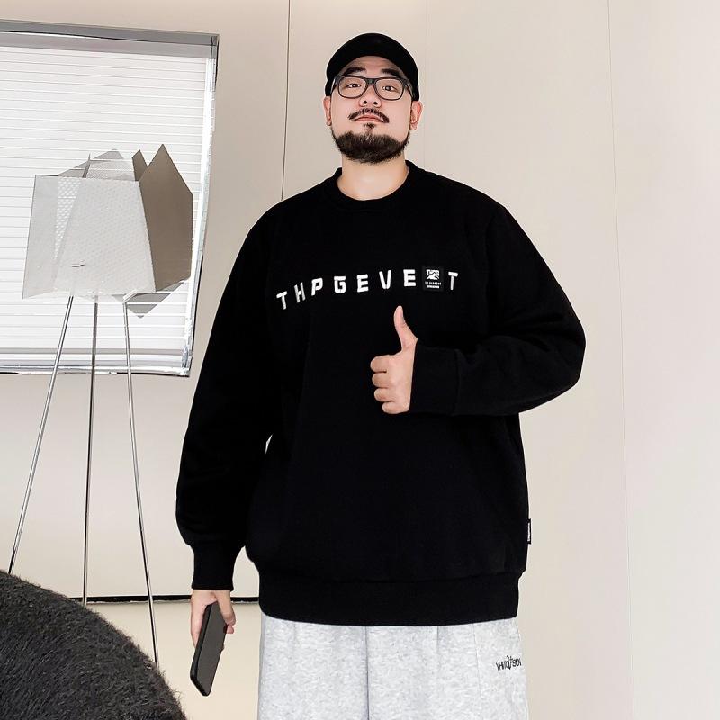 

Мягкая высококачественная ткань с принтом алфавита, устойчивая к сминанию, мужские уличные спортивные повседневные дышащие свободные модные трендовые удобные топы с длинным рукавом M чёрный