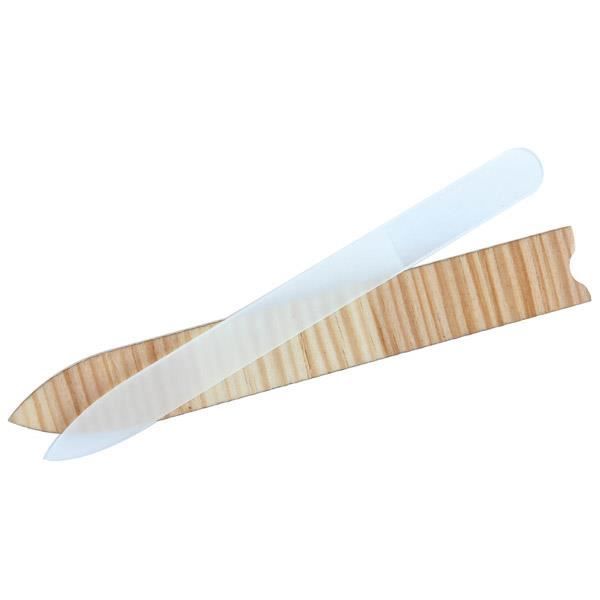 Lime à ongles en verre trempé - Anaé - 13.5 cm - Étui en bois - Douce abrasion - Durable