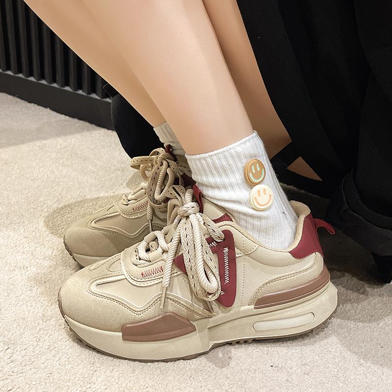 Damesko Mote Vår Nye Snøresko Damer Vulkaniserte Sko Sklisikre Fritidssko Komfortable Sko Zapatos Mujer