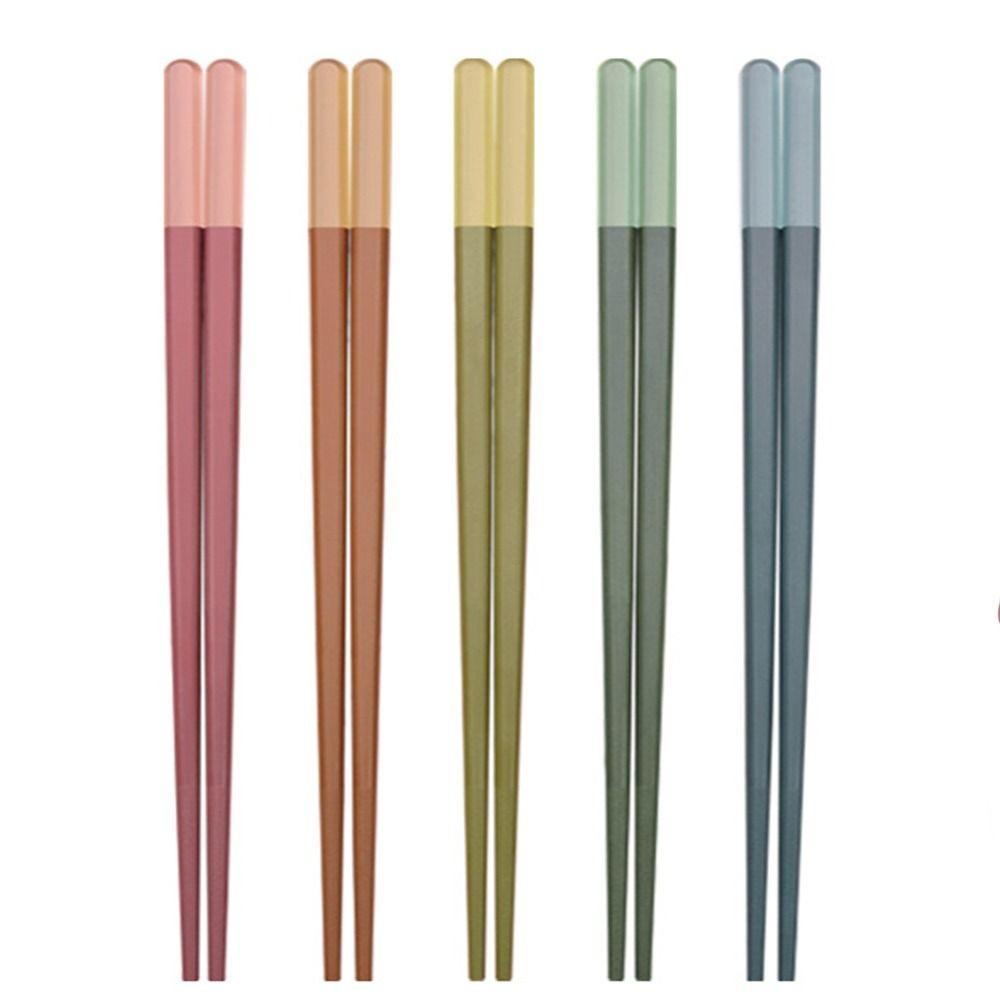 

5 Pairs 9.5 Inch/24cm Chopsticks Multicolor Alloy Chop Sticks Chopsticks Reusable Restaurant 5 Pairs
