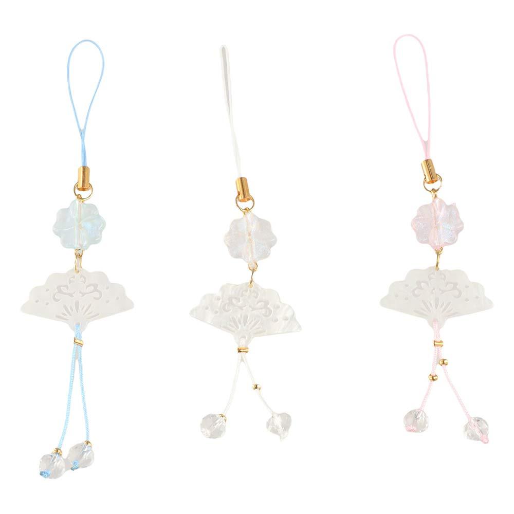 Fan Phone Pendant Chinese Style Mobile Phone Strap Bag Decoration Mobile Phone Chain  Women Girls