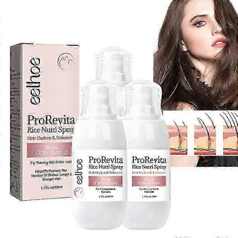 3x Zephta ProRevita Spray Nutriente al Riso per la Ricrescita dei Capelli, Aiuto per Capelli Spr...