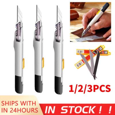 Taschen-Universalmesser, 9 mm, Anti-Shaking, 30° scharfer Winkel, AutoLock-Kartonschneider, Sekantenschnitt, Kunst- und Bastelbedarf, Büro-Gadgets