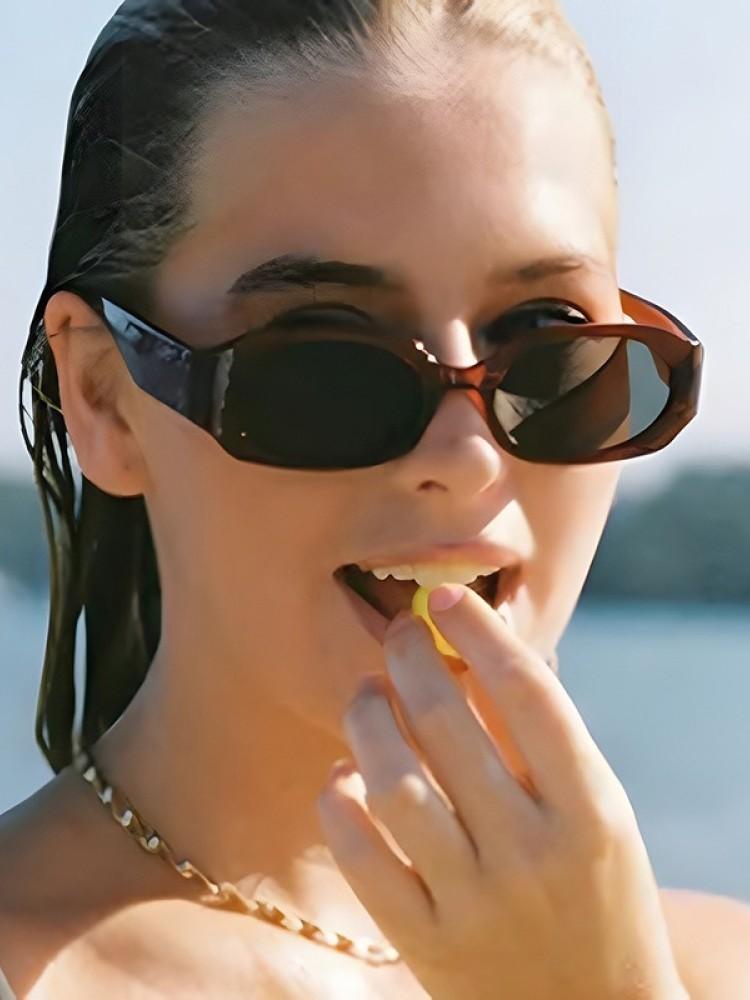 Summer Vintage Rectangle Sunglasses Women Retro Fashion Round Corner Small Square Frame Unisex Youth Trendy Punk Sun Glasses Men