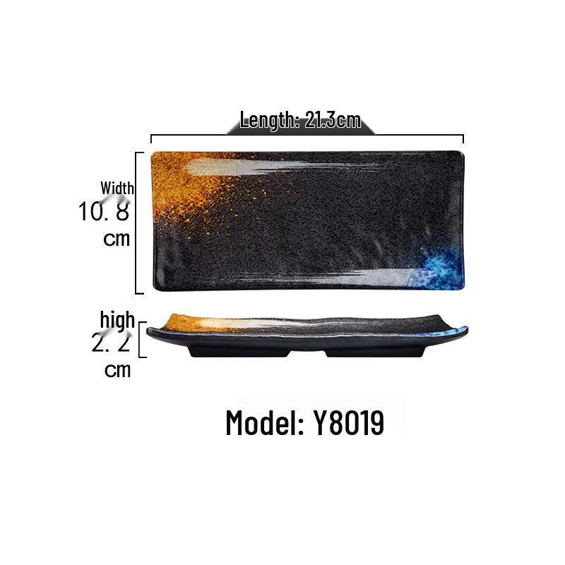 Rectangular Melamine BBQ & Sushi Plate 29.3cm