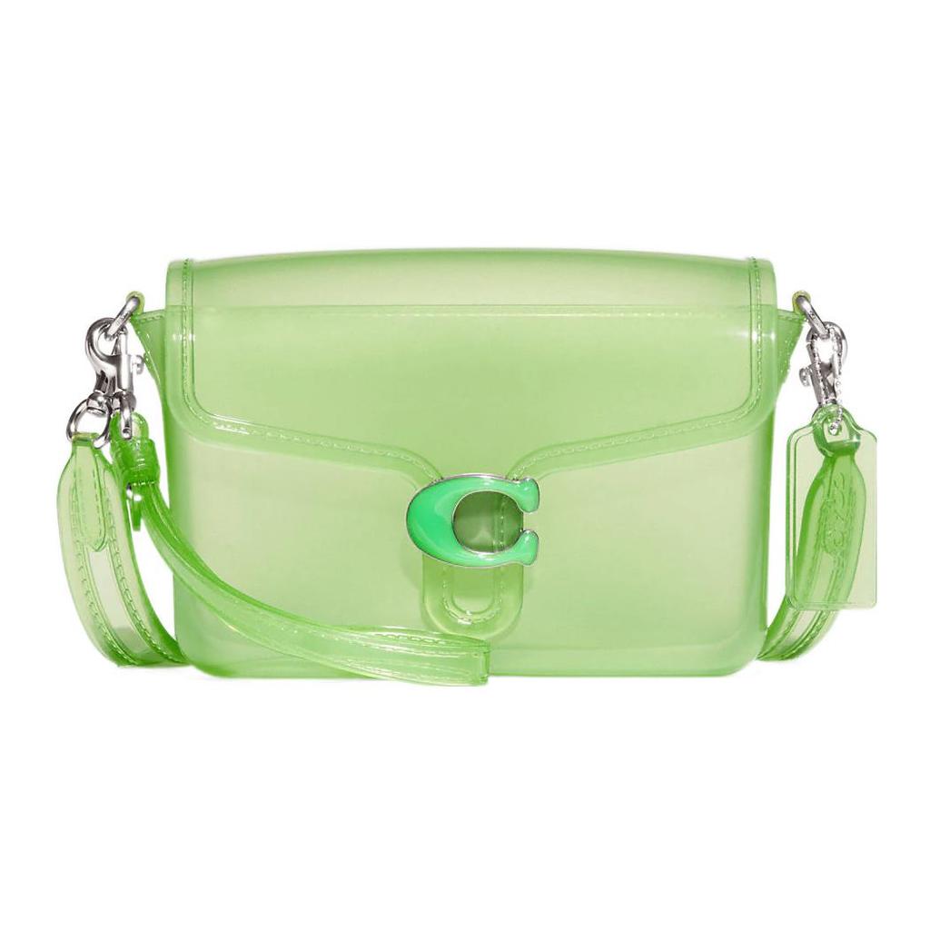 New COACH Tabby PVC Shoulder Bag, Crossbody Bag Medium Size Women's Green CH748-LHTV4