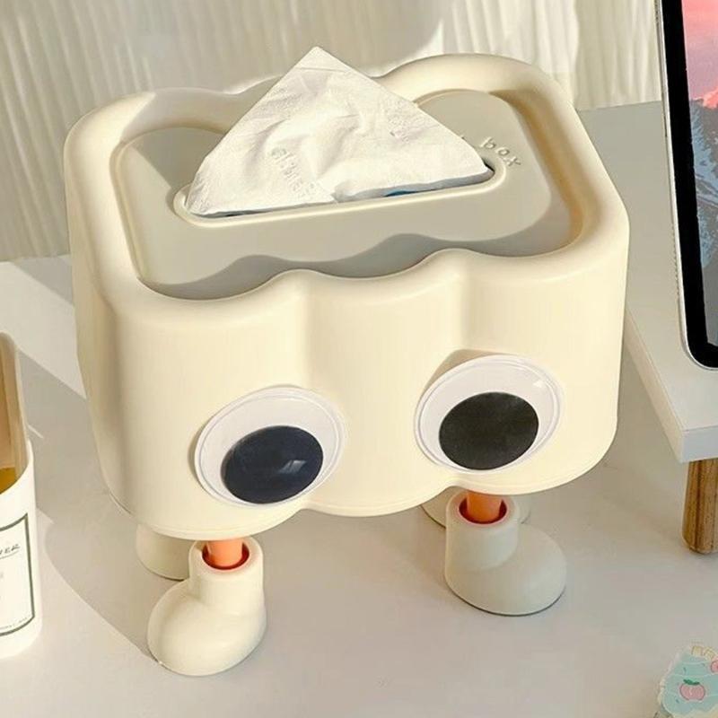 Lovely Tissue Dispenser Collection Unique Paper Storage Box Paper Box with Eyes Adorned Convenient Paper Dispenser