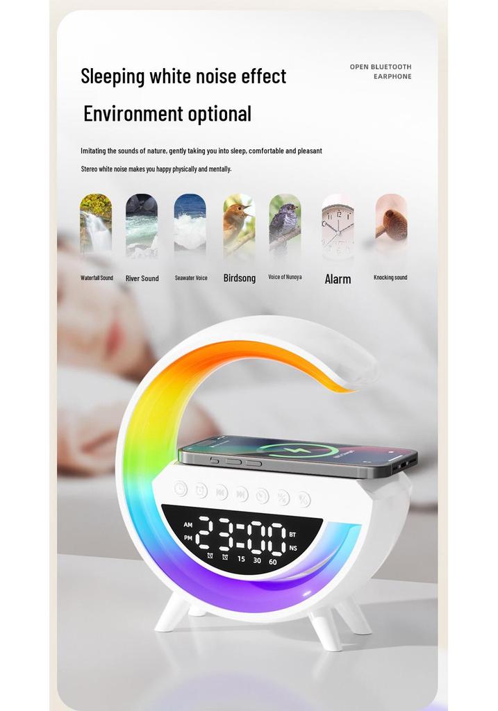 Hot Sale Large Bluetooth Speaker BT-3401 with Atmosphere Light and Voice Clock