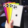 Creative square iPhone17 protective case, fluorescent color TPU Apple XsMax16promax mobile phone case, suitable for 15.
