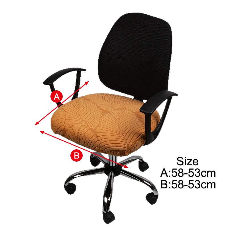 Stretch Chair Cover for Office Computer Seat Universal Elastic Split Protector Washable Washable Seat Decor