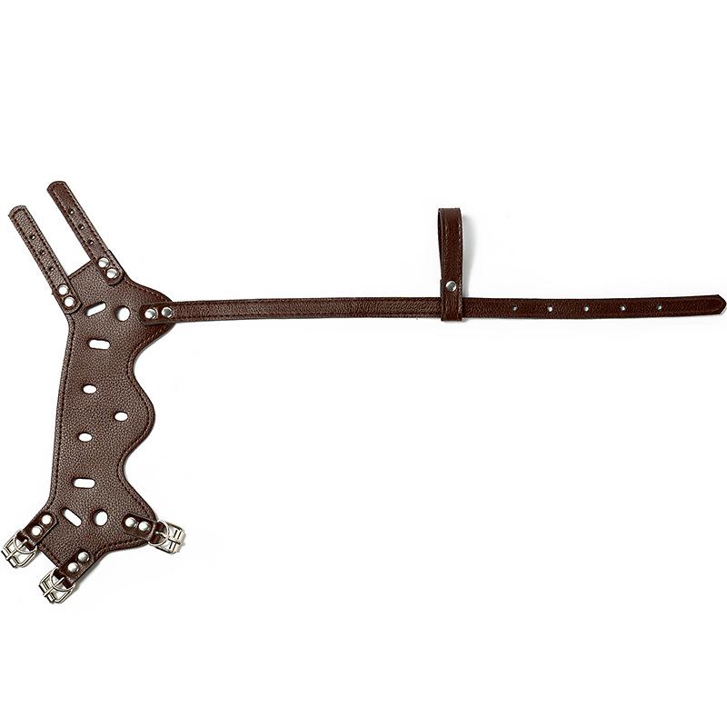 Verstellbarer PU-Leder Welpen Großer Hund Maulkorb Maske Anti-Biss Haustierzubehör für Kleine Mittelgroße Große Hunde Pitbull Mascotas Halsbänder