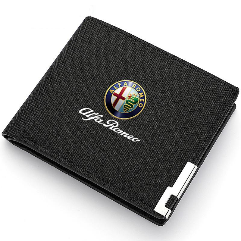 2026 Hot Alfa Romeo For Alfa Romeo 4C 159 Spider Giulia 156 Tonale Mito 147 GT 166 Car Men's Leather Wallet motor vehicles Card BU4