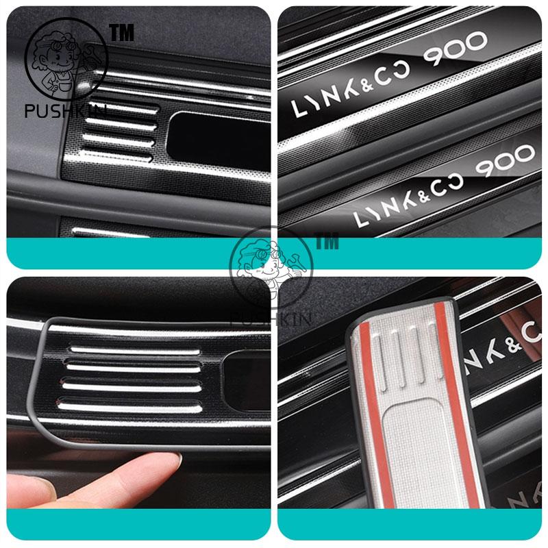 For Lynk & Co 900 2025 2026 Car Door Sill Guards Stainless steel Protector Threshold Trim Cover Sticker Accessories