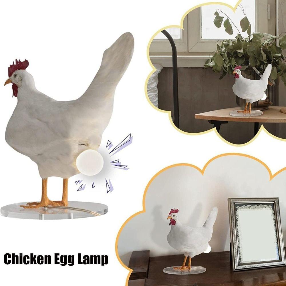 LED Hens Lay Eggs Lamps Statue Night Lights Easter Egg Desktop Decorative Lamp  Home Decor